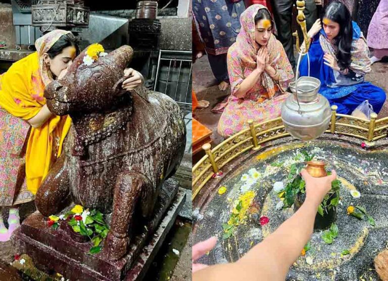 Sara Ali Khan seeks Lord Shiva’s blessings at Grishneshwar Jyotirlinga temple-Telangana Today