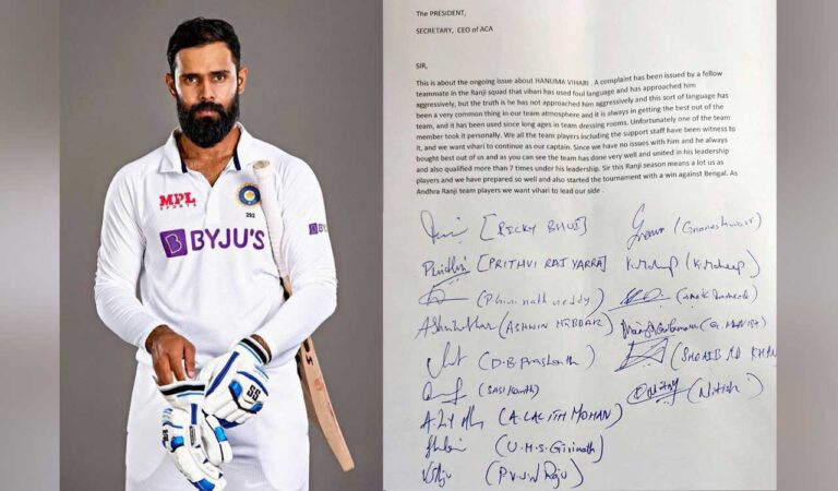 ACA report alleges teammates ‘threatened’ to support Hanuma Vihari-Telangana Today