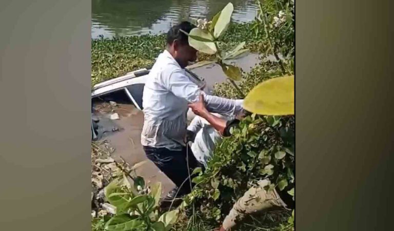 Andhra constable’s heroic act saves seven lives after car plunges into canal-Telangana Today
